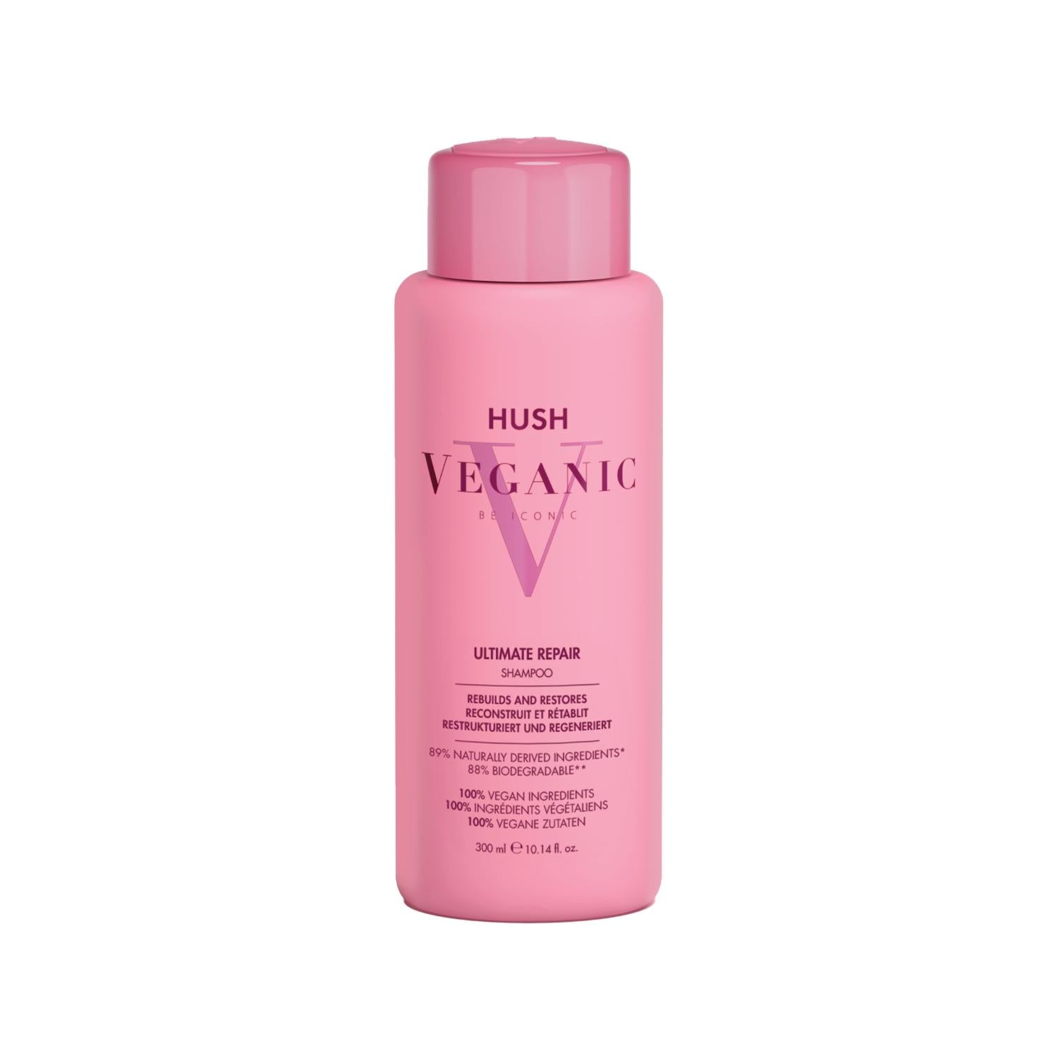 Hush Veganic Ultimate Repair Shampoo for Damaged Hair 300 ml