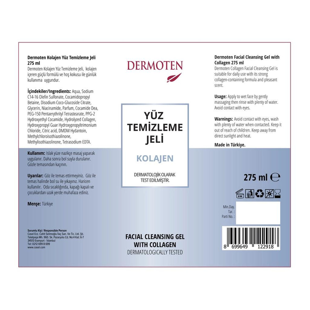 Dermoten Collagen Cleansing Gel for Plumper Skin 275 ml