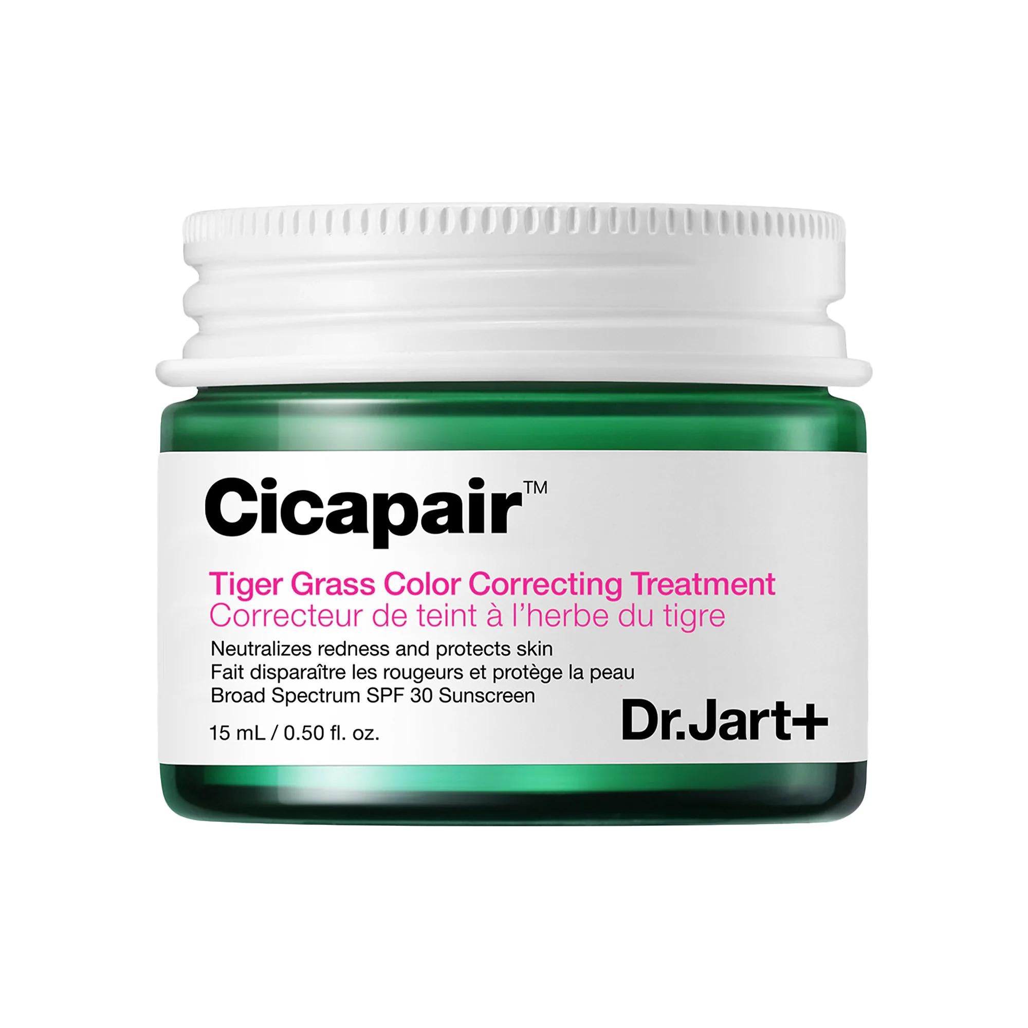 Dr. Jart+ Cicapair™ Tiger Grass Color Correcting Treatment SPF 30 - Soothe Redness, Even Skin Tone Dr. Jart+ Cicapair™ Color Correcting Treatment SPF 30 - Redness Relief Cica Cream, Color Correcting Treatment, SPF 30, Mineral Sunscreen, Korean Skincare, Tiger Grass, Centella Asiatica, Redness Relief, Skin Tone Evening, Natural Skincare, Skincare for Sensitive Skin, Moisturizing Treatment, Sun Protection, Green-to-Beige Color Correction, Everyday Skincare, Makeup Primer, Natural Ingredients, Skincare Essenti