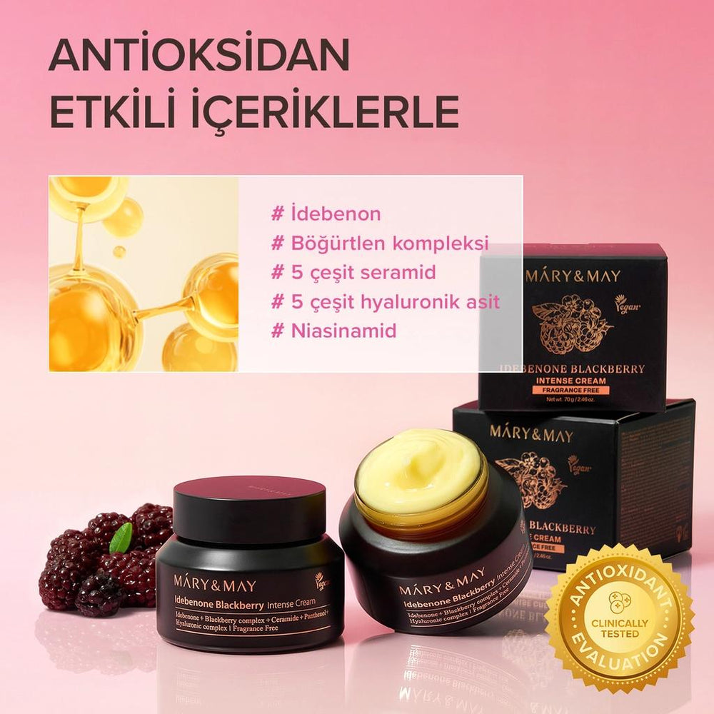 Mary & May Idebenone + Blackberry Intense Moisturizing Cream 70g