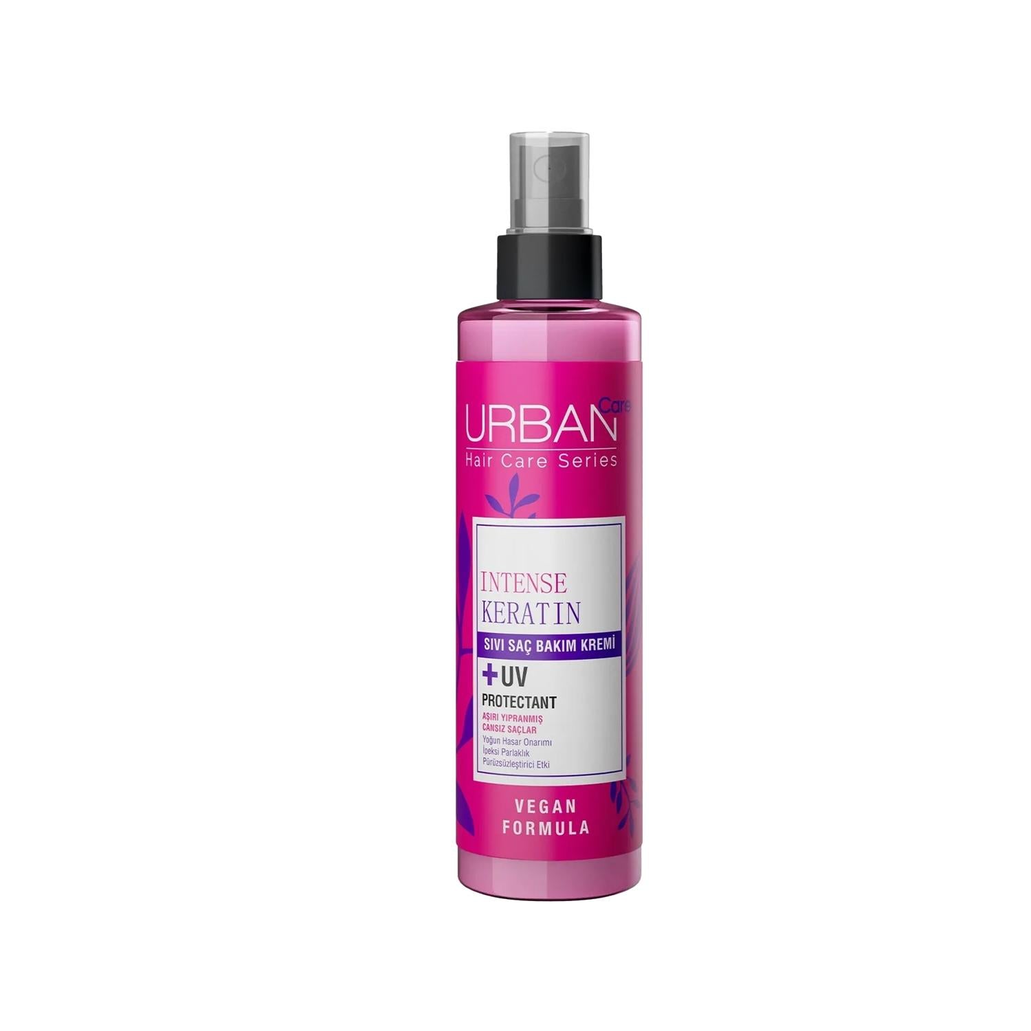 URBAN Care Intense Keratin Hair Treatment for Damaged Hair - 6.76 fl oz Leave-In Hair Cream for Repair & Nourishment URBAN Keratin Hair Treatment - Repair Damaged Hair Keratin hair treatment, Damaged hair repair, Leave-in hair cream, Hair care products for damaged hair, Liquid hair care, Hair nourishment, Hair repair, Keratin hair care, Hair treatment for damaged hair