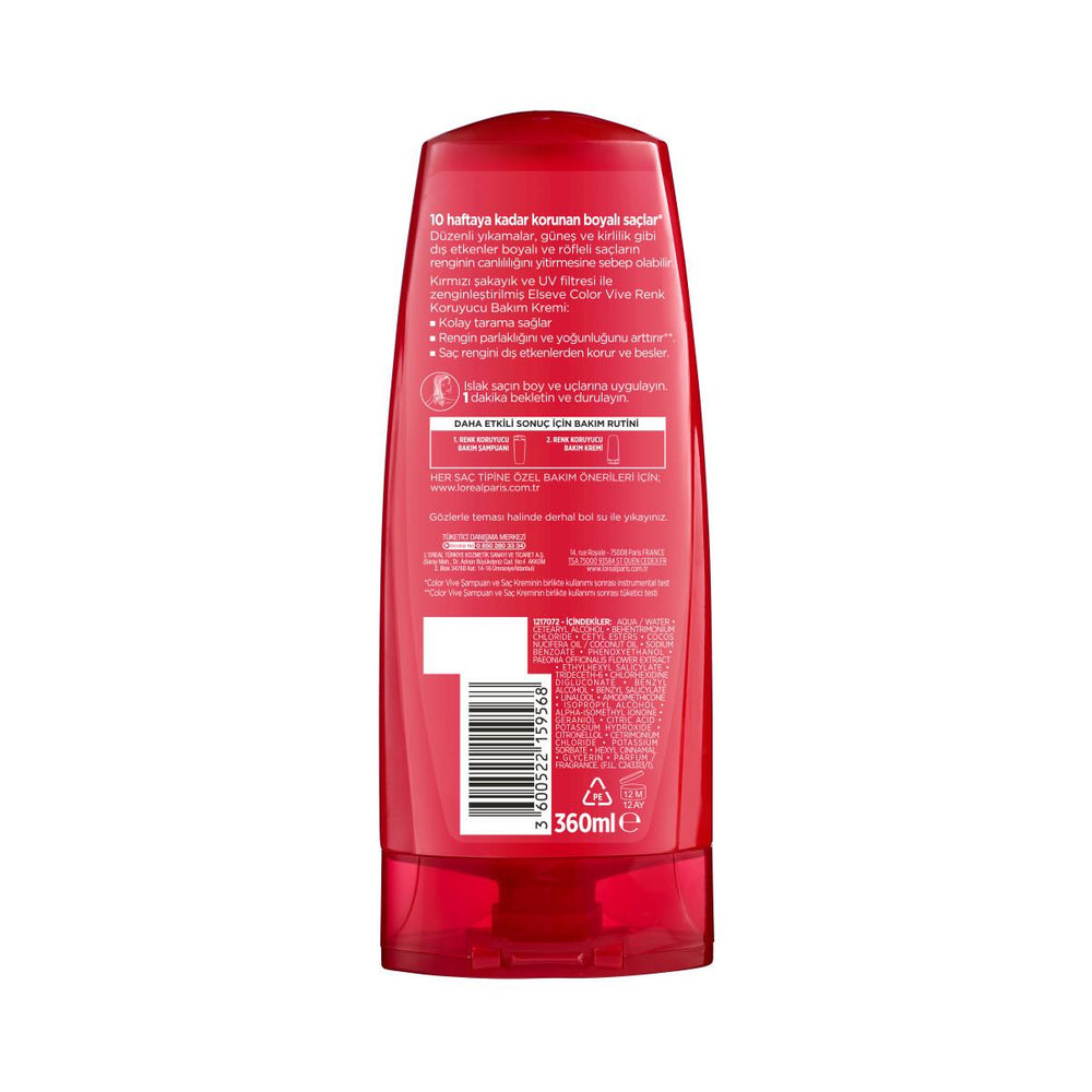 Loreal Paris Elseve Colorvive Hair Care - Nourishing Color Protection Cream for Vibrant Colored Hair, 12.18 fl oz - view 4