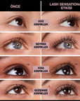 Maybelline New York Lash Sensational Mascara - Intense Black, Volumizing & Lengthening with Rosehip Oil - Mascara