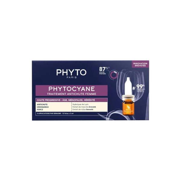 Phyto Phytocyane Anti-Hair Loss Treatment For Women - 12 x 5ml Single-Use Doses, Promotes Hair Health & Reduces - Hair Care