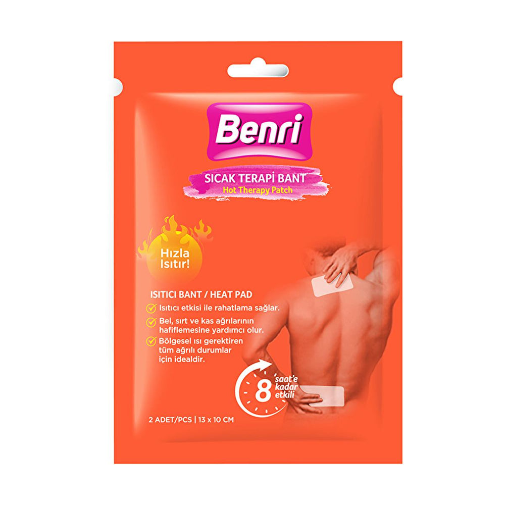 Benri Heat Therapy Patch for Muscle Pain Relief - Non-Medicated, Adhesive Heat Patch for Back, Neck, and Shoulder Pain -