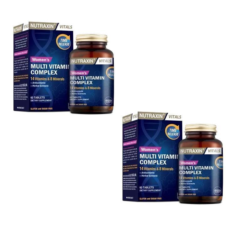 nutraxin multivitamin for women banner, nutraxin multivitamin and mineral complex ingredients, nutraxin multivitamin for women product image Nutraxin Multivitamin & Mineral Complex For Women | 2-pack Nutraxin Multivitamin for Women - 120 Tablets nutraxin, multivitamin, women-health, dietary-supplement, vitamins-and-minerals, wellness, 2-pack, daily-supplement, health, ai-generated