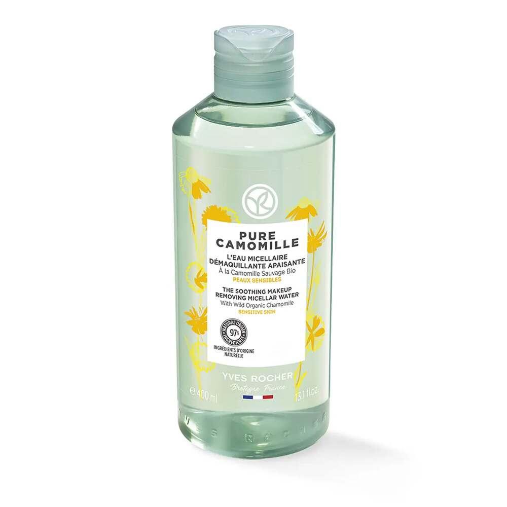Pure Camomille Micellar Makeup Cleansing Water for Sensitive Skin - Gentle, Organic Chamomile, pH Balanced Pure Camomille Micellar Water - Gentle Makeup Remover for Sensitive Skin micellar water, makeup remover, sensitive skin care, organic chamomile, gentle cleansing, skincare for sensitive skin, natural makeup remover, pH balanced cleanser, no rinse required, safe for eyes and lips, chamomile skincare, soothing cleanser