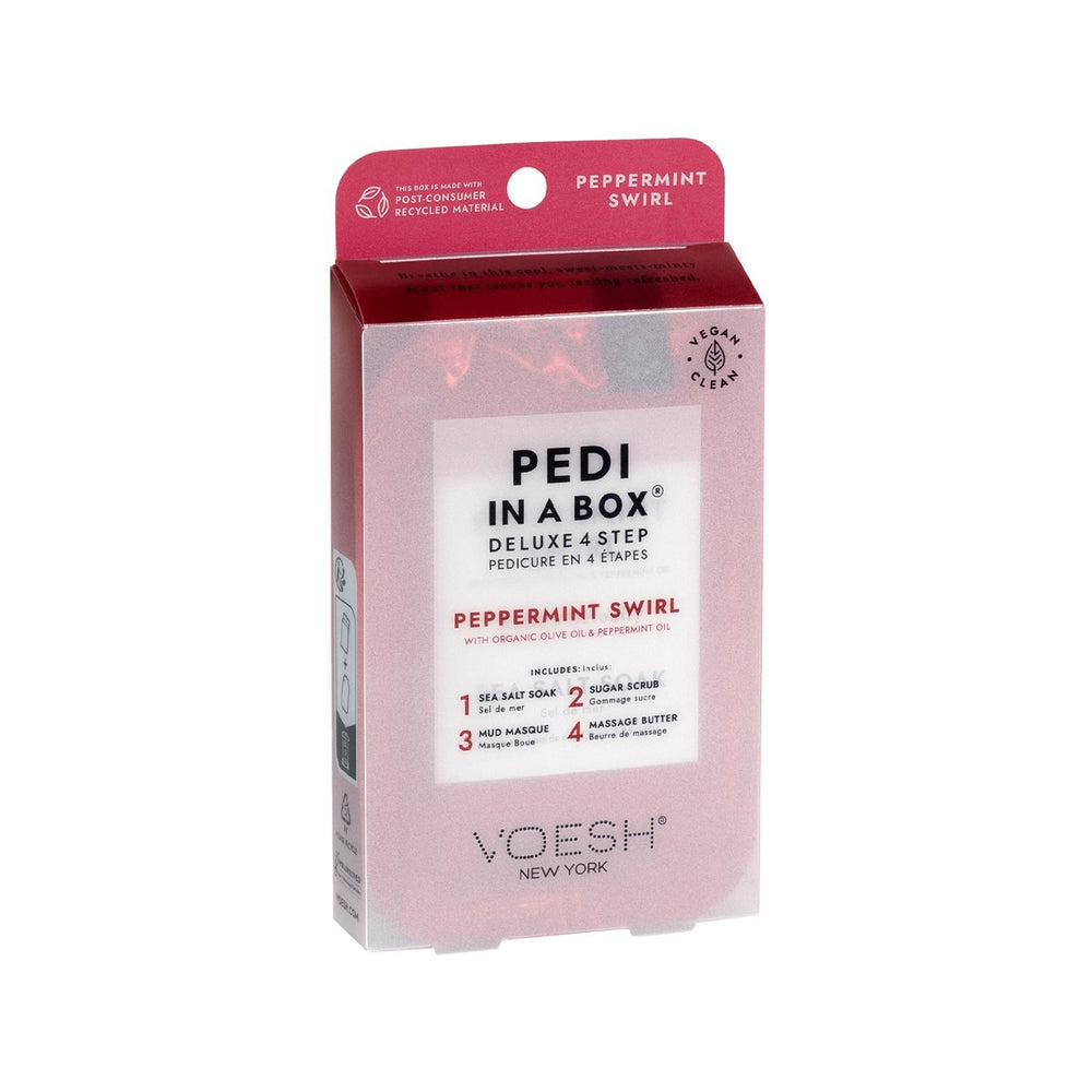 Voesh New York Deluxe Pedicure Kit - 4-Step At-Home Pedicure Set with Mint Sugar Scent Voesh New York Deluxe Pedicure Kit - 4-Step At-Home Pedicure pedicure kit, deluxe pedicure set, at-home pedicure, foot care products, mint scented pedicure, self-care, pampering, foot care, nail care, skin smoothing, relaxation, Voesh New York