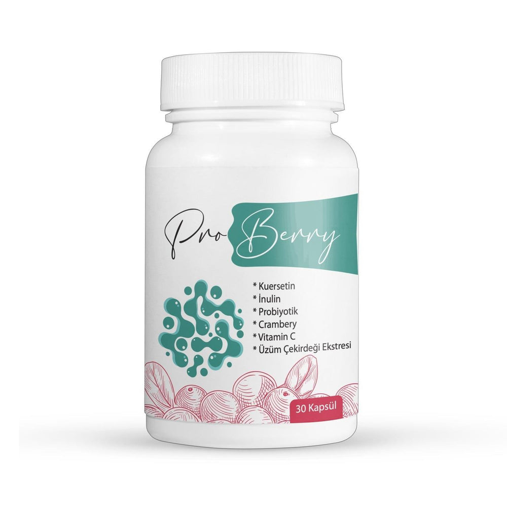 Proberry Probiotics and Cranberry Supplement for Urinary Tract Health - 30 Capsules Proberry Probiotics & Cranberry for UTI Relief - 30 Capsules Probiotics, Cranberry Supplement, Urinary Tract Health, Dietary Supplement, Immune System Support, Natural Remedies for UTI, Proberry 30 Kapsül, Health Supplements, Wellness Products, UTI Prevention, Gut Health, Immune Boosting Supplements, Cranberry Benefits, Probiotic Supplements
