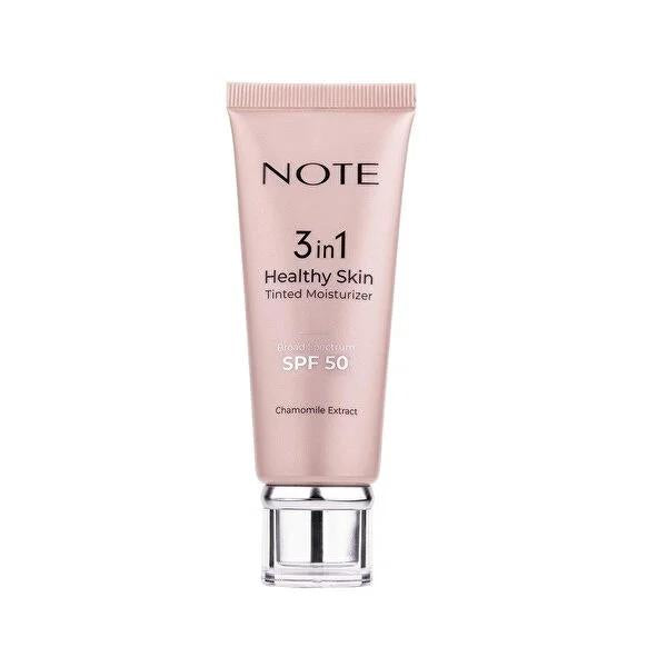 Note Cosmetics 3-in-1 Healthy Skin Tinted Moisturizer SPF 50: Brightening, Skin Tone Equalizing, UVA/UVB Protection for Radiant, Hydrated Skin Note Cosmetics Tinted Moisturizer SPF 50: Healthy, Radiant Skin tinted moisturizer, SPF 50 moisturizer, skin tone equalizing cream, healthy skin cream, brightening moisturizer, UVA UVB protection, daily sun protection, lightweight moisturizer, moisturizer, SPF 50, skin tone, healthy skin, brightening, UVA protection, UVB protection, daily sun care, lightweight, skinc