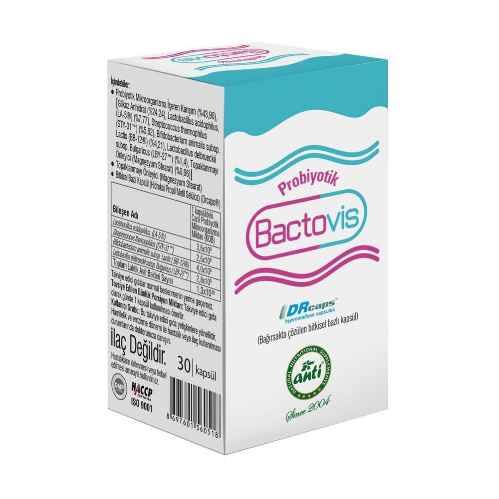 Bactovis Probiotic Supplement - 4 Strains, 10 Billion CFU, Vegan & Vegetarian Friendly - Supports - Vitamin & Supplement
