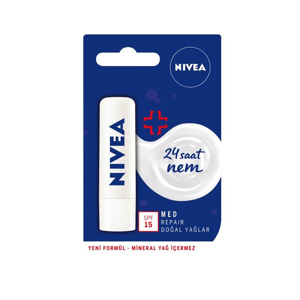 Nivea Lip Stick Med Repair SPF15 - 24 Hour Moisturizing Lip Care with SPF Protection Nivea Lip Stick Med Repair SPF15 - Moisturizing Lip Care Nivea Lip Stick, Med Repair SPF15, Lip Care, Moisturizing Lip Balm, SPF Lip Protection, Dry Lip Repair, Chapped Lip Solution, Long-Lasting Hydration, Soothing Lip Care, Lip Protection, Cosmetic, Skincare, Beauty Products, Personal Care, Lip Moisturizer