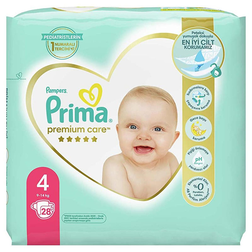 Prima Premium Care Baby Diapers, Size 4, 28 Count - Soft, Leakproof, and Dermatologically Tested Diapers for - view 5