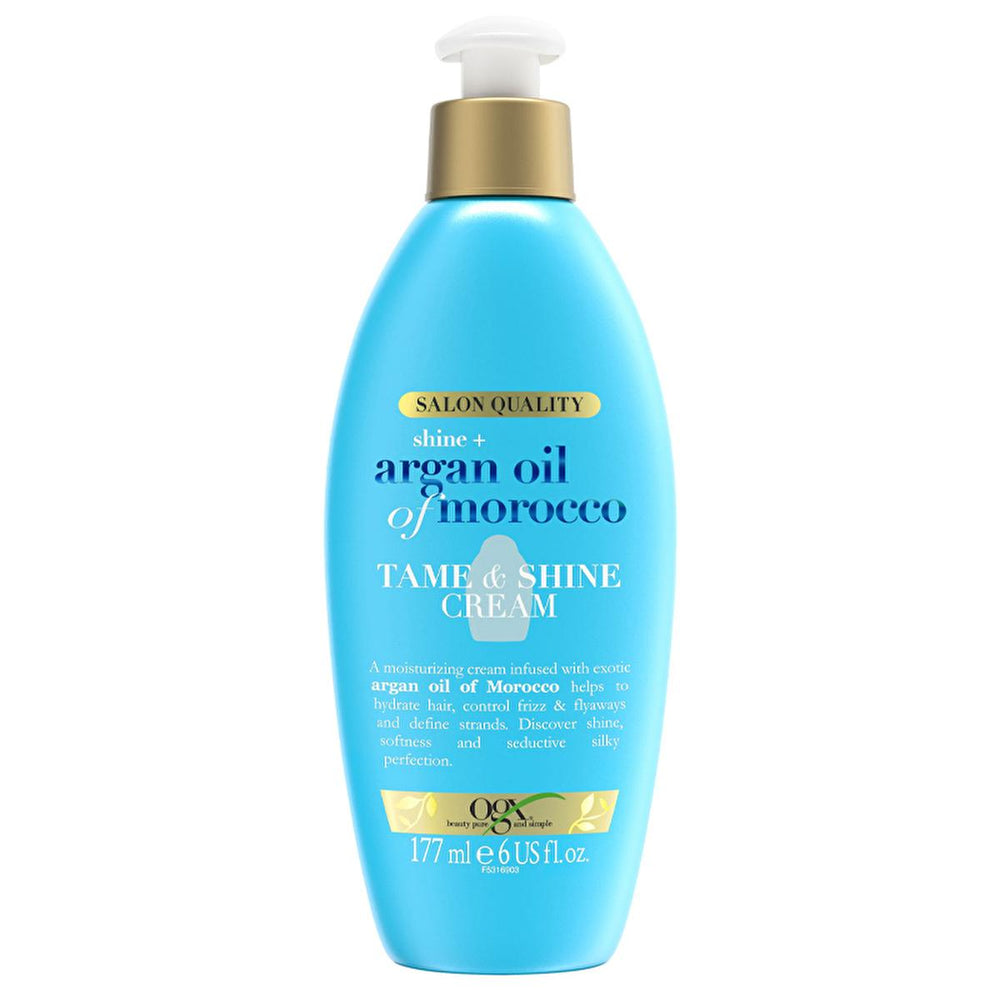 OGX Argan Oil of Morocco Hair Cream: Tame Frizz, Boost Shine & Hydrate Dry Hair - Sulfate Free Styling Cream OGX Argan Oil Hair Cream: Frizz Control & Shine | Sulfate-Free argan oil hair cream, moroccan oil styling cream, frizz control hair product, shine enhancing hair cream, sulfate-free hair cream, hair cream for dry hair, OGX argan oil cream, hair smoothing cream, argan oil, moroccan oil, hair cream, styling cream, frizz control, shine enhancing, sulfate-free, dry hair, OGX, hair smoothing, hair moistur
