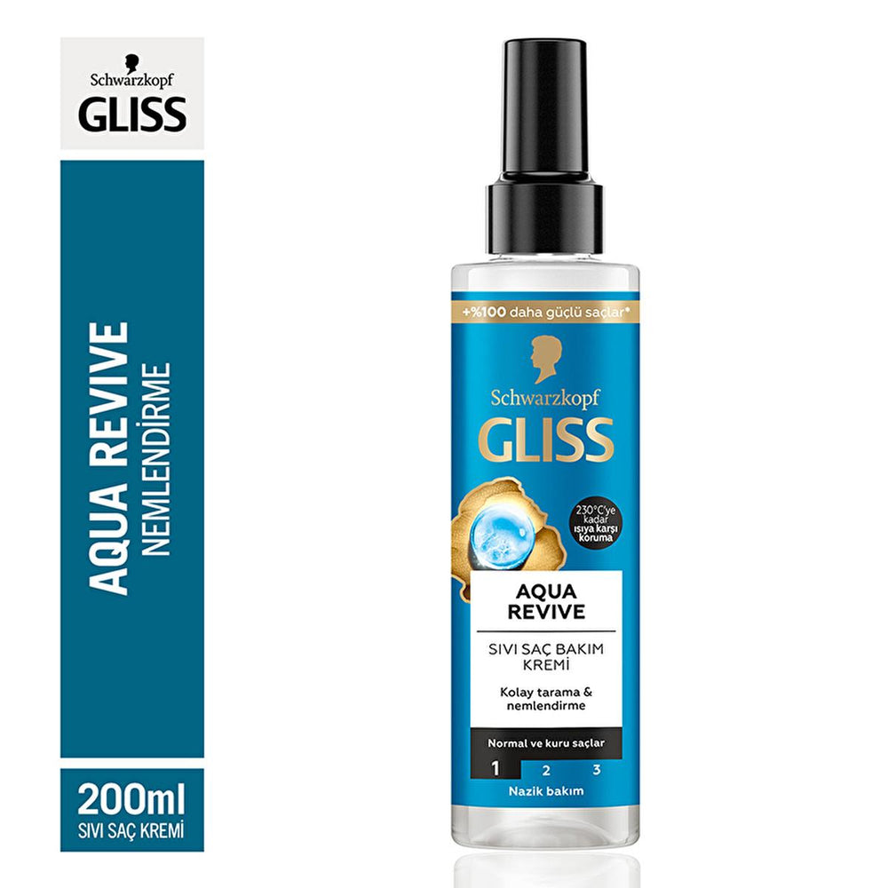 Gliss Aqua Revive Hyaluronic Acid Hair Moisturizer with Seaweed Extract - 6.76 fl oz Leave-In Treatment for Dry Hair - view 4