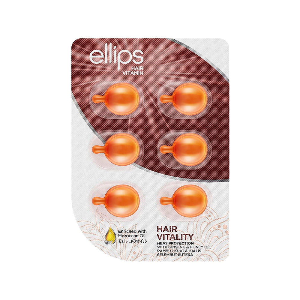 Ellips Hair Vitality Capsules - 6 Count Hair Vitamin Supplement for Nourishment and Strength - Vitamin & Supplement