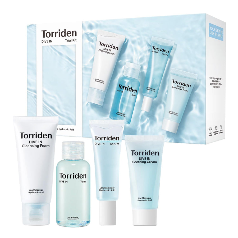 Torriden DIVE IN Trial Kit Hydrating Skincare Set 4 Pieces