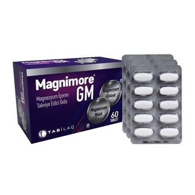 Magnimore: High Absorption Magnesium Glycinate & Malate Supplement - 60 Tablets for Energy, Muscle Support & Deficiency Magnimore Magnesium: Glycinate & Malate, 60 Tablets Magnesium Glycinate, Magnesium Malate, Magnesium supplement, Magnesium tablets, Takviye edici gıda, Buy Magnesium, Magnesium deficiency supplement, magnesium supplement, glycinate, malate, energy, muscle support, muscle relaxation, muscle recovery, fatigue, stress, irritability, Mineral Supplement, Health, Wellness, dietary supplement, ma