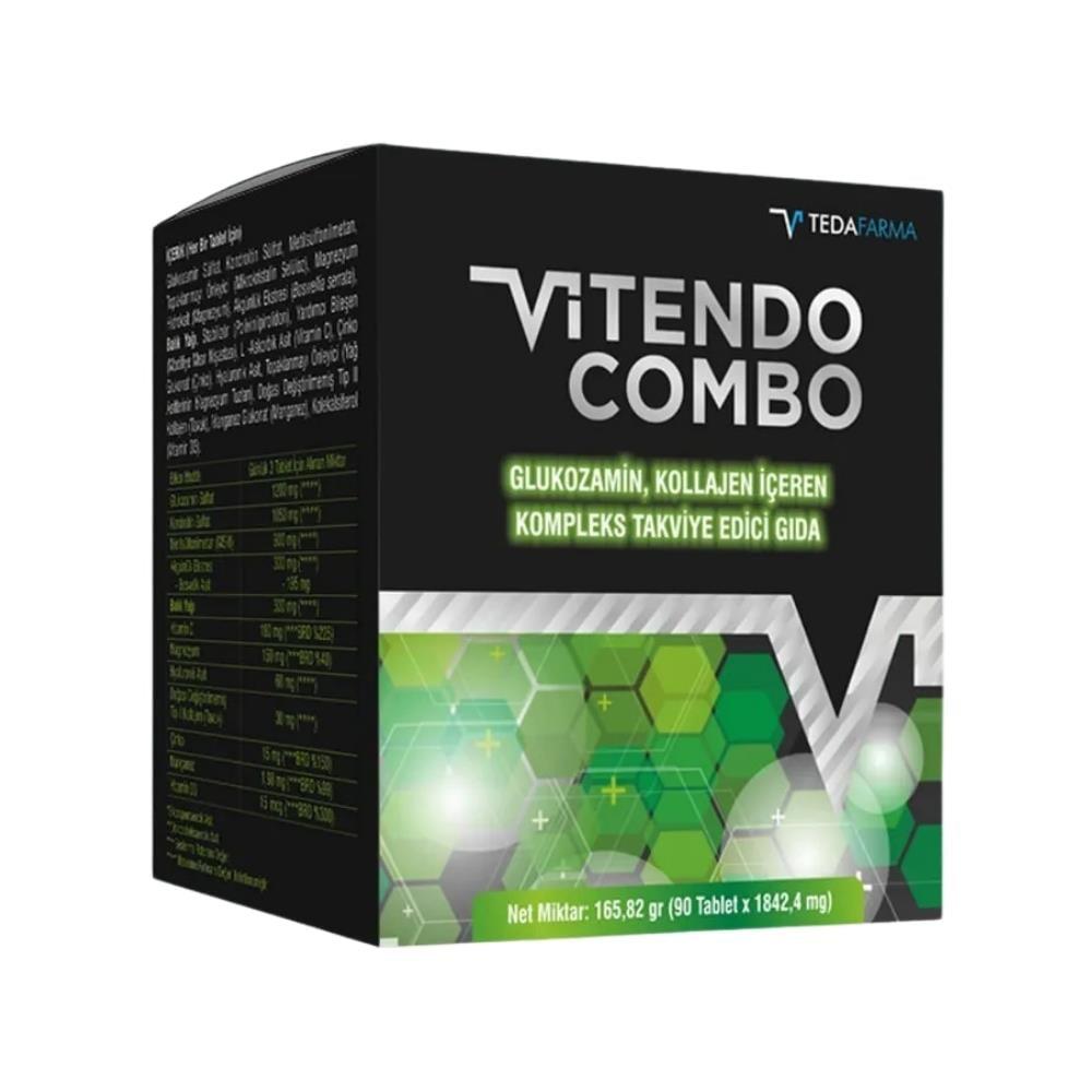 Vitendo Combo 90 Tablet - Joint Health Supplement with Glucosamine, Chondroitin, and Collagen Vitendo Combo 90 Tablet - Joint Health Supplement Dietary Supplement, Joint Health, Glucosamine, Chondroitin, Collagen, MSM, Boswellia, Hyaluronic Acid, Vitamins C and D3, Magnesium, Zinc, Joint Support, Mobility, Wellness, Supplement, Health
