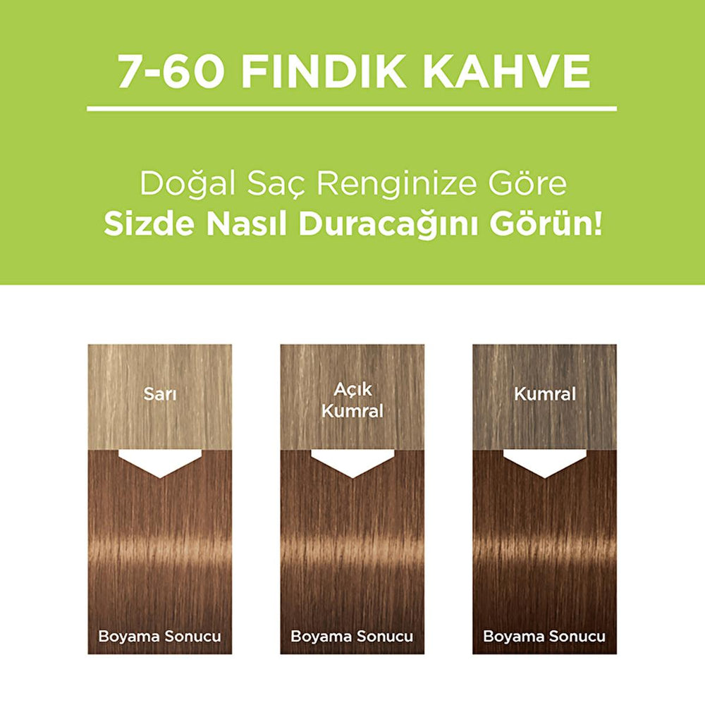 Palette Natural Hair Dye - Long-lasting Color with Natural Ingredients - 7-60 Fındık Kahve - view 9