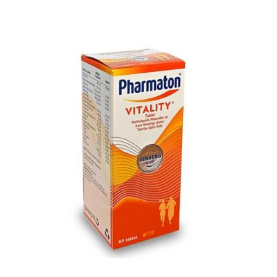 Pharmaton Vitality: Boost Energy & Focus with Ginseng G115 Multivitamin Supplement - 60 Tablets Pharmaton Vitality: Ginseng Multivitamin for Energy & Focus Pharmaton Vitality, Multivitamin, Ginseng supplement, Energy supplement, Vitamin and mineral supplement, Daily multivitamin, Ginseng G115, Vitality supplement, multivitamin tablets, energy boost, mental clarity, reduce fatigue, vitamin B complex, mineral supplement, health and wellness, nutritional support, cognitive function, physical performance, vital