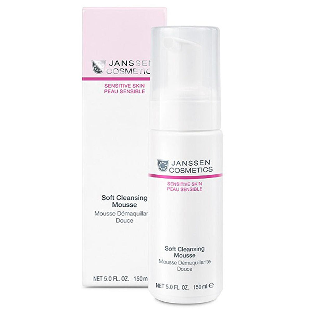 Janssen Cosmetics Sensitive Skin Cleansing Mousse - Gentle, Soothing & Non-Irritating Facial Cleanser for Daily - Cleanser