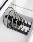 Decobella Pot Lid Organizer - Space Saving Kitchen Cabinet Organizer Holds 6 Lids, BPA-Free, Easy Access & Decluttering Decobella Pot Lid Organizer: Space Saving Kitchen Storage pot lid organizer, kitchen cabinet organizer, pot lid storage, BPA-free lid organizer, space saving kitchen organizer, cabinet lid organizer, kitchen organization, cookware lid storage, pot lid holder, pan lid organizer, kitchen storage solution, cabinet organizer, kitchen declutter, BPA-free, polypropylene, space saving, ergonomic 