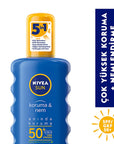 NIVEA Sun SPF 50+ High Protection Sunscreen Spray: UVA/UVB, 48-Hour Moisturizing, Water Resistant - Ultimate Skin Protection for Outdoor Activities NIVEA SPF 50+ Sunscreen: High UVA/UVB Protection & Moisturizing SPF 50 sunscreen, high protection sunscreen spray, moisturizing sunscreen, water resistant sunscreen, UVA UVB protection sunscreen, sunscreen for sensitive skin, sun protection, NIVEA sunscreen, sunscreen for outdoor activities, sunscreen with moisturization, sunscreen spray, sunblock, UVA protectio