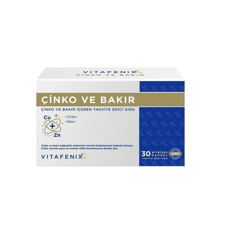 Vitafenix Zinc &amp; Copper Balanced Supplement 30 Capsules