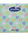 Alouette Spring Heart Cocktail Napkins with Colorful Print 20-Pack