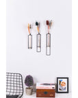 Muyika Modern Metal Wall Shelf Set with Glass Shades - 3 Decorative Shelves for Indoor Display