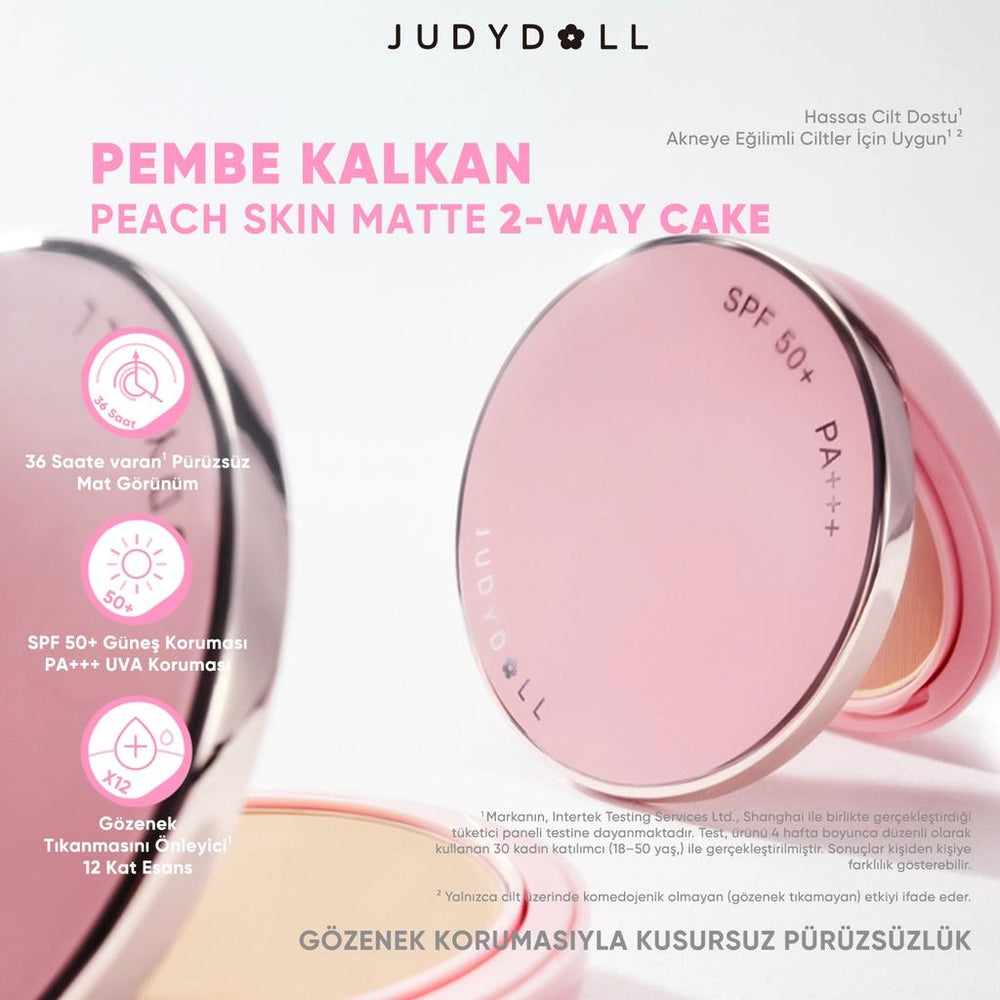 Judydoll Peach Skin Matte 2 Way Cake Matte Powder Warm Beige