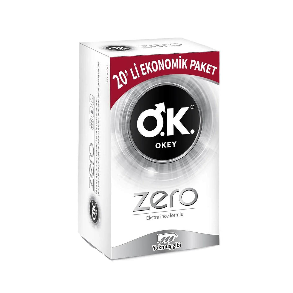 Okey Zero Ultra Thin Condoms for Natural Feel 20-Pack