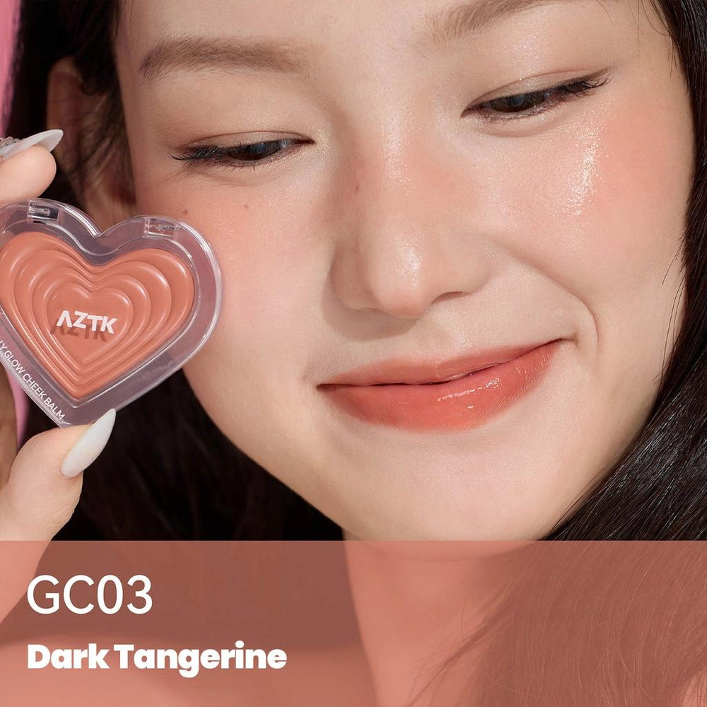 AZTK Jelly Glowcheek Balm Blush & Lip Tint GC03 Dark Tangerine