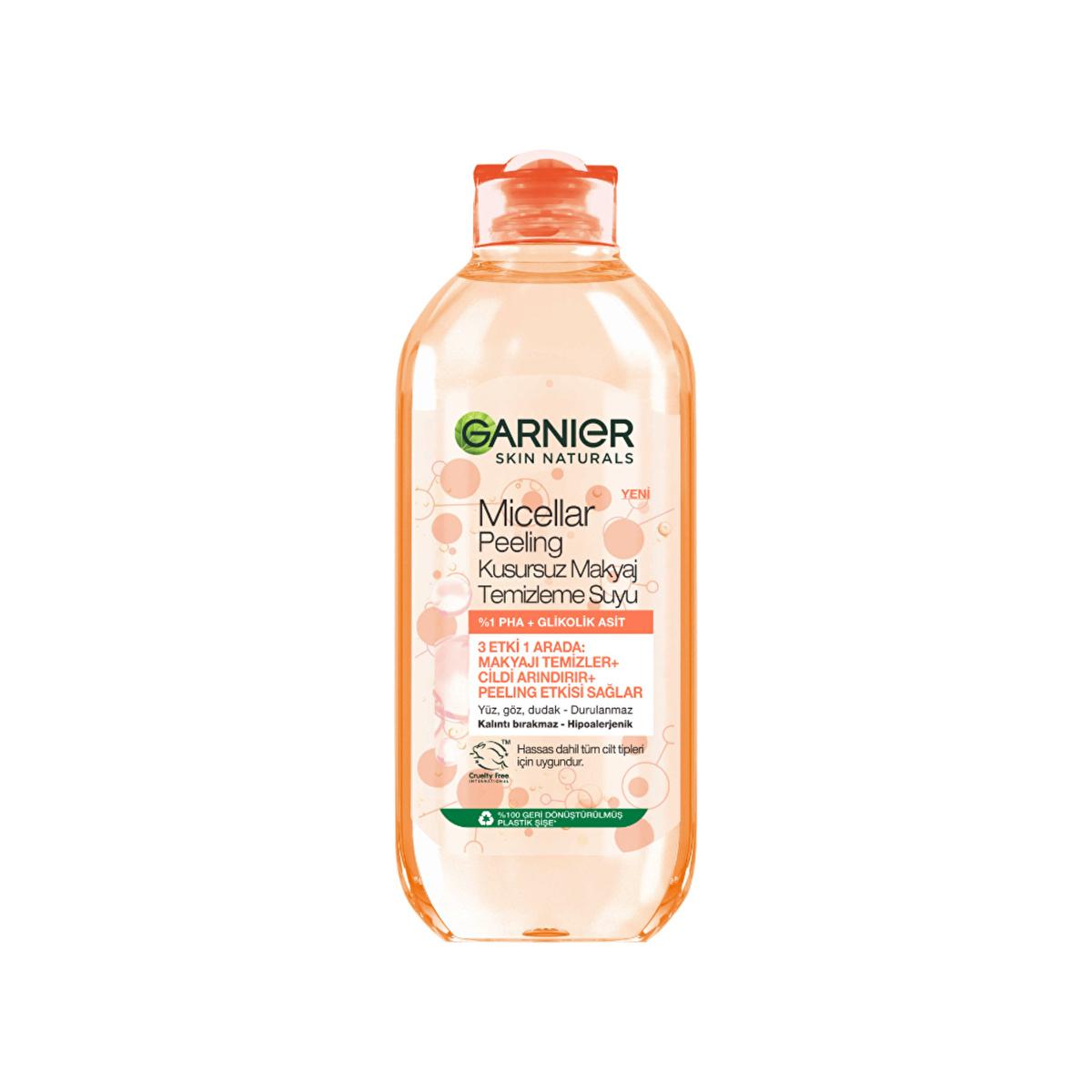 garnier-micellar-peeling-makeup-remover-bottle, garnier-micellar-peeling-400ml-label, garnier-micellar-peeling-makeup-remover-application Garnier Micellar Peeling Makeup Remover - 3-in-1 Cleansing Water for Smooth Skin | 13.5 fl oz Garnier Micellar Peeling Makeup Remover 400ml garnier, micellar-water, makeup-remover, peeling, skincare, cleansing-water, gentle-cleansing, smooth-skin, cosmetics, ai-generated