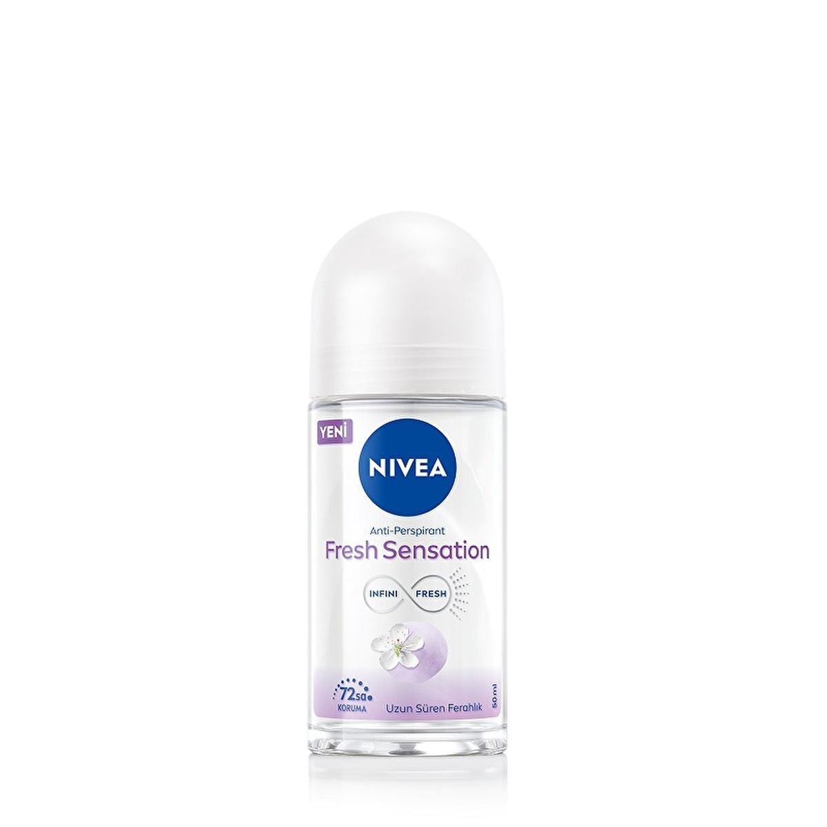 NIVEA Fresh Sensation Deodorant Roll-On for Women - 72-Hour Anti-Perspirant Protection, Long-Lasting Freshness NIVEA Fresh Sensation Deodorant Roll-On - 72hr Protection NIVEA Fresh Sensation Deodorant, Deodorant Roll-On, Long-lasting freshness, Anti-perspirant protection, Dermatologically tested deodorant, Women's grooming, Personal care, Hygiene products, Freshness for women, 72-hour protection