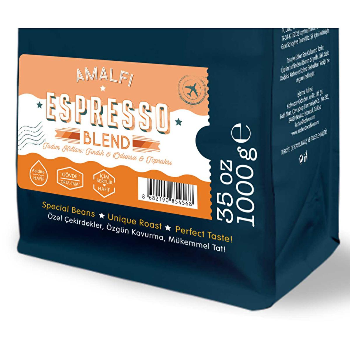 Moliendo Amalfi Espresso Blend: Premium Coffee Beans (1000 gr) - Rich Chocolate, Vanilla & Red Fruit Flavors - Fresh Roasted, Gourmet Coffee Moliendo Amalfi Espresso Blend: Gourmet Coffee Beans espresso blend, coffee beans, bourbon coffee, gourmet coffee, 1000 gr coffee, chocolate vanilla coffee, specialty coffee beans, fresh roasted coffee, best espresso beans, arabica coffee beans, coffee, espresso, bourbon, gourmet, chocolate, vanilla, red fruit, hazelnut, woody, earthy, light acidity, breakfast blend, m