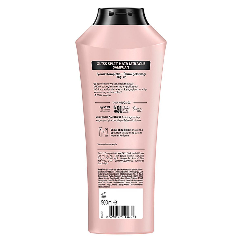 Gliss Split Hair Miracle Repairing Shampoo for Damaged Hair - Silicone-Free, Nourishing, and Split End Repair - - view 2