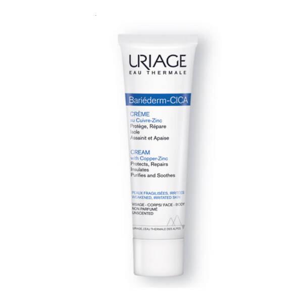 Uriage Bariederm Cica Cream - Soothing Moisturizing Cream for Sensitive Skin, Hypoallergenic & Fragrance-Free - Face Cream