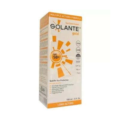 Solante Gold SPF 50+ Cream Sunscreen - Water-Resistant, Hypoallergenic & Paraben-Free - Sunscreen