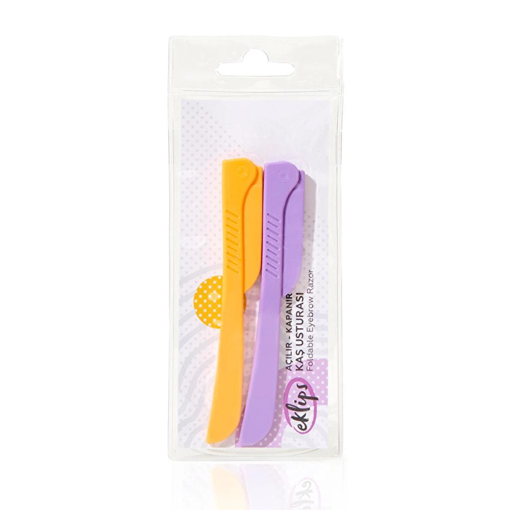 Eklips Folding Eyebrow Razor Set for Precise Grooming 2-Pack
