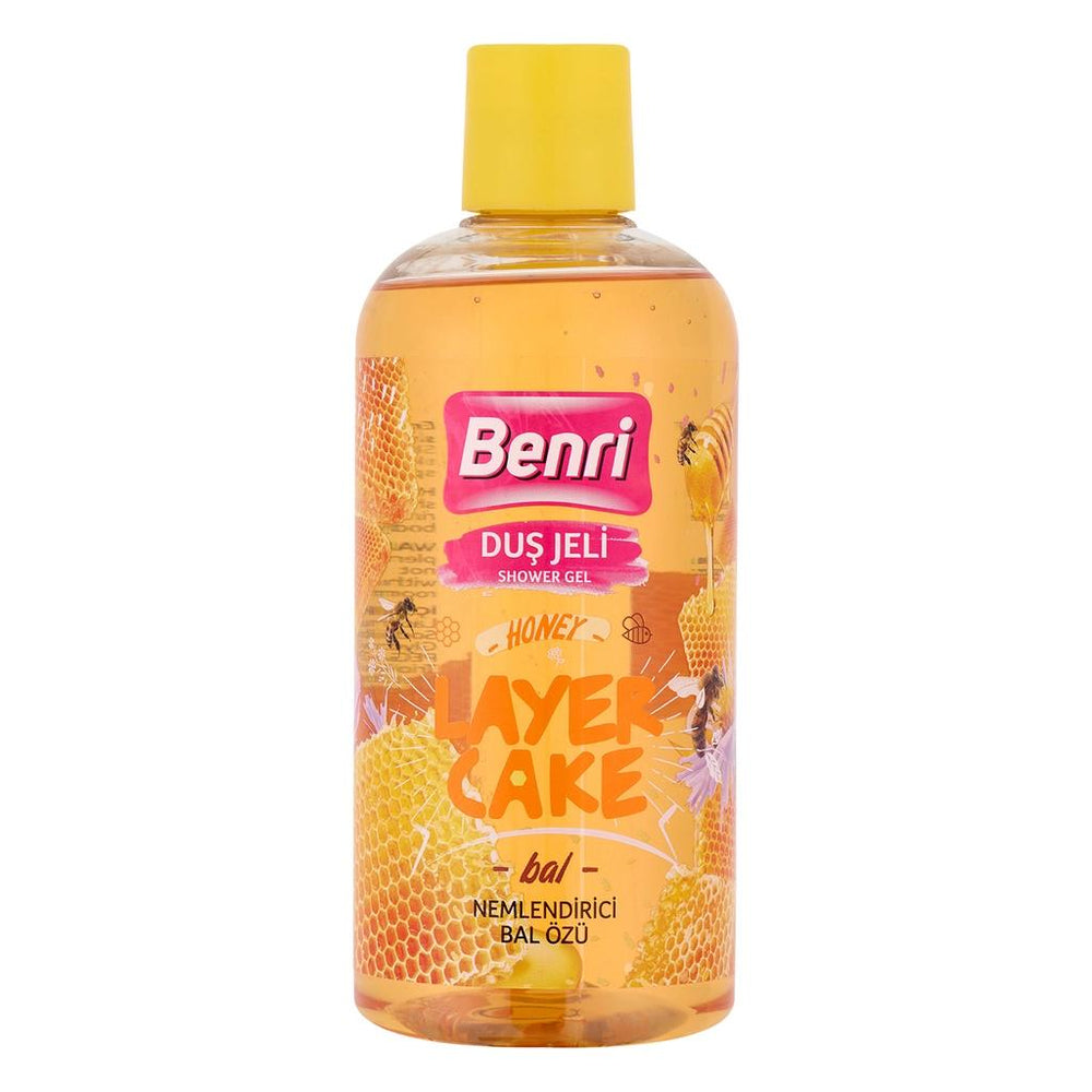 Benri Honey Layer Cake Shower Gel for Sweet Moisture 500 ml