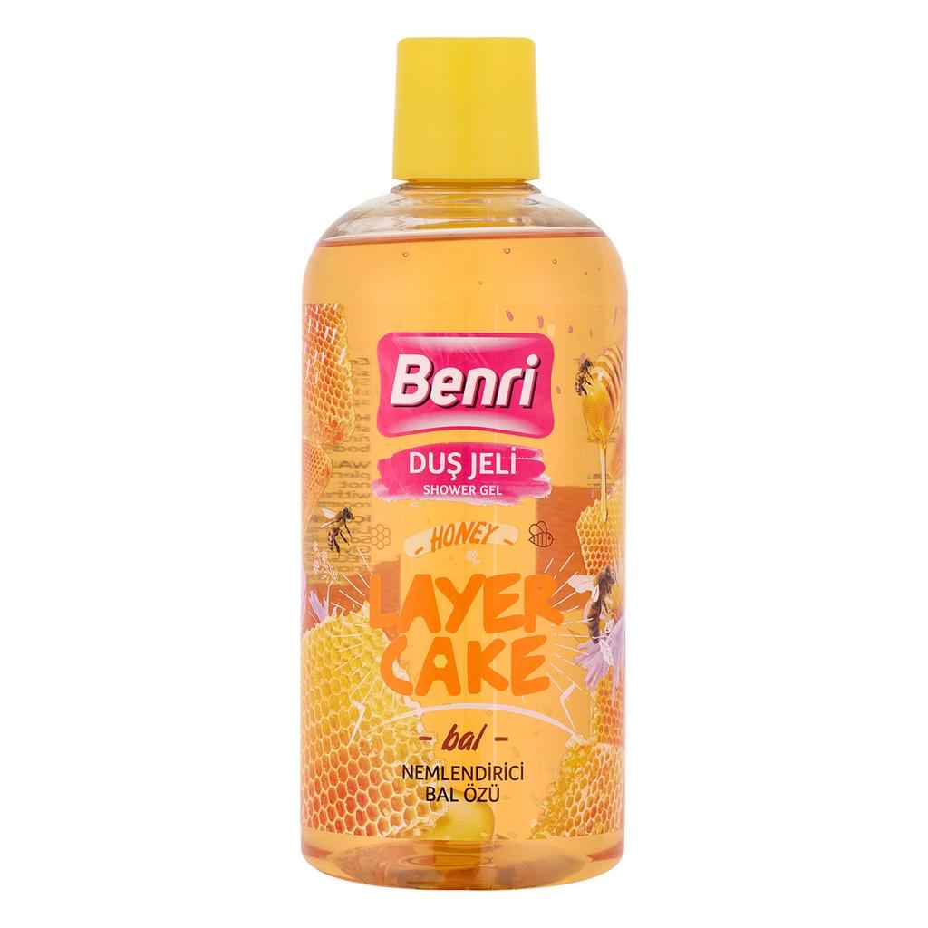 Benri Honey Layer Cake Shower Gel for Sweet Moisture 500 ml