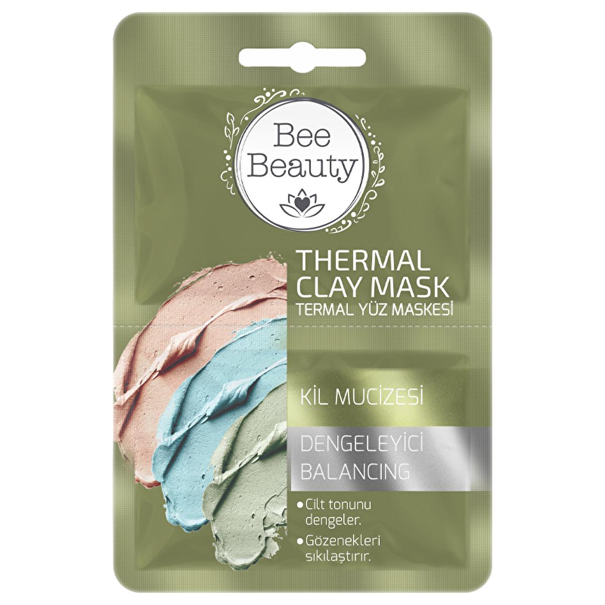 Bee Beauty Thermal Clay Face Mask for Acne Treatment and Skin Toning - 2 x 5 ml Bee Beauty Thermal Clay Face Mask for Acne & Skin Toning Clay face mask, Thermal clay mask, Acne treatment, Skin toning, Pore tightening, Skincare routine, Face mask for acne-prone skin, Natural skincare, Skincare for sensitive skin, Deep cleansing face mask