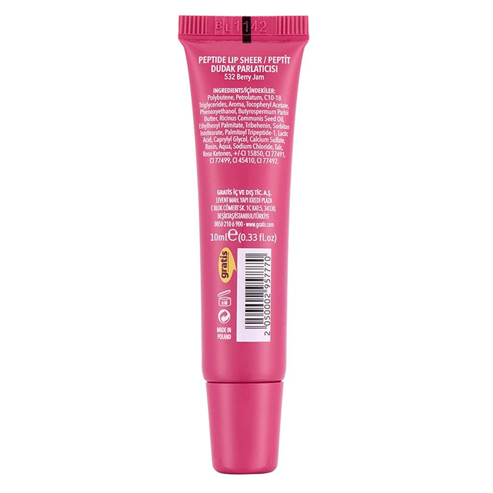 LYKD Peptide Lip Sheer Gloss in Berry Jam 532