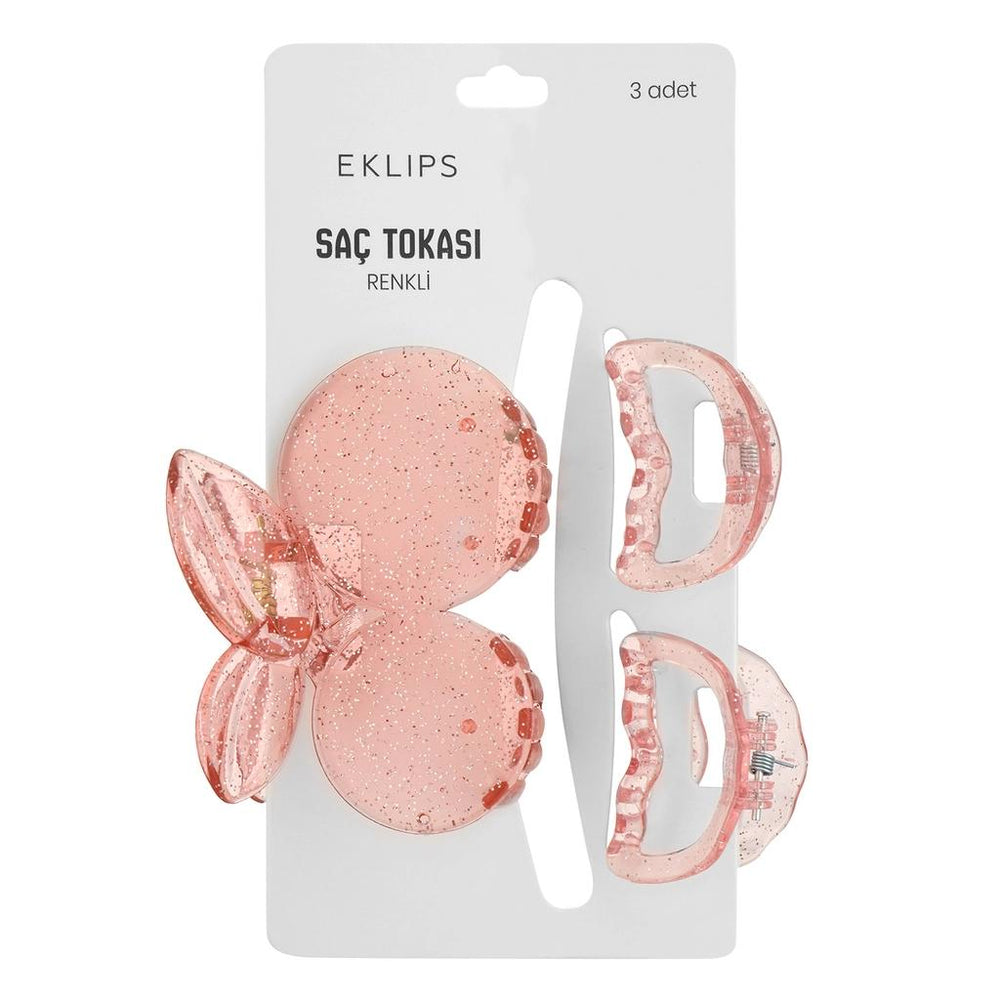 Eklips Cherry Claw Clip Set Orange Hair Accessories