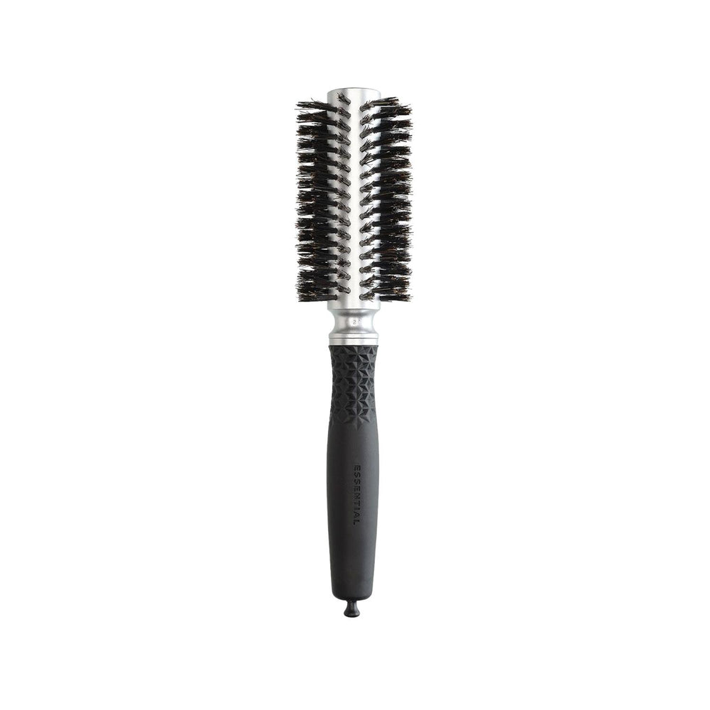 Olivia Garden Essential Blowout: Soft Double Bristle Hair Brush for Salon-Quality Styles Olivia Garden Blowout Brush: Salon Styles at Home Olivia Garden brush, blowout brush, hair brush, soft bristle brush, double bristle brush, hair styling brush, round brush, Olivia Garden Essential Blowout, silver hair brush, hair styling, blow-drying, smooth hair, voluminous hair, salon-quality, hair care, gentle brush, hair tools, styling brush, 25mm brush, silver brush, hair brush for women, hair brush for girls, hair