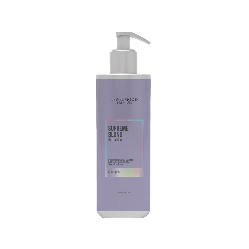 Lewel Mood Premium Supreme Blond Shampoo for Blonde & Light Hair - Nourishing Care for Vibrant Color, 13.53 fl oz - Shampoo