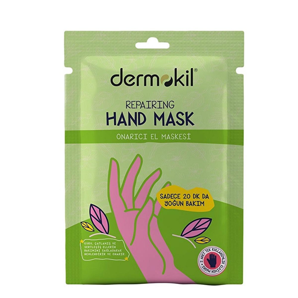 Dermokil Nourishing Hand Mask - Moisturizing Hand Care with Hyaluronic Acid & Keratin - Face Cream