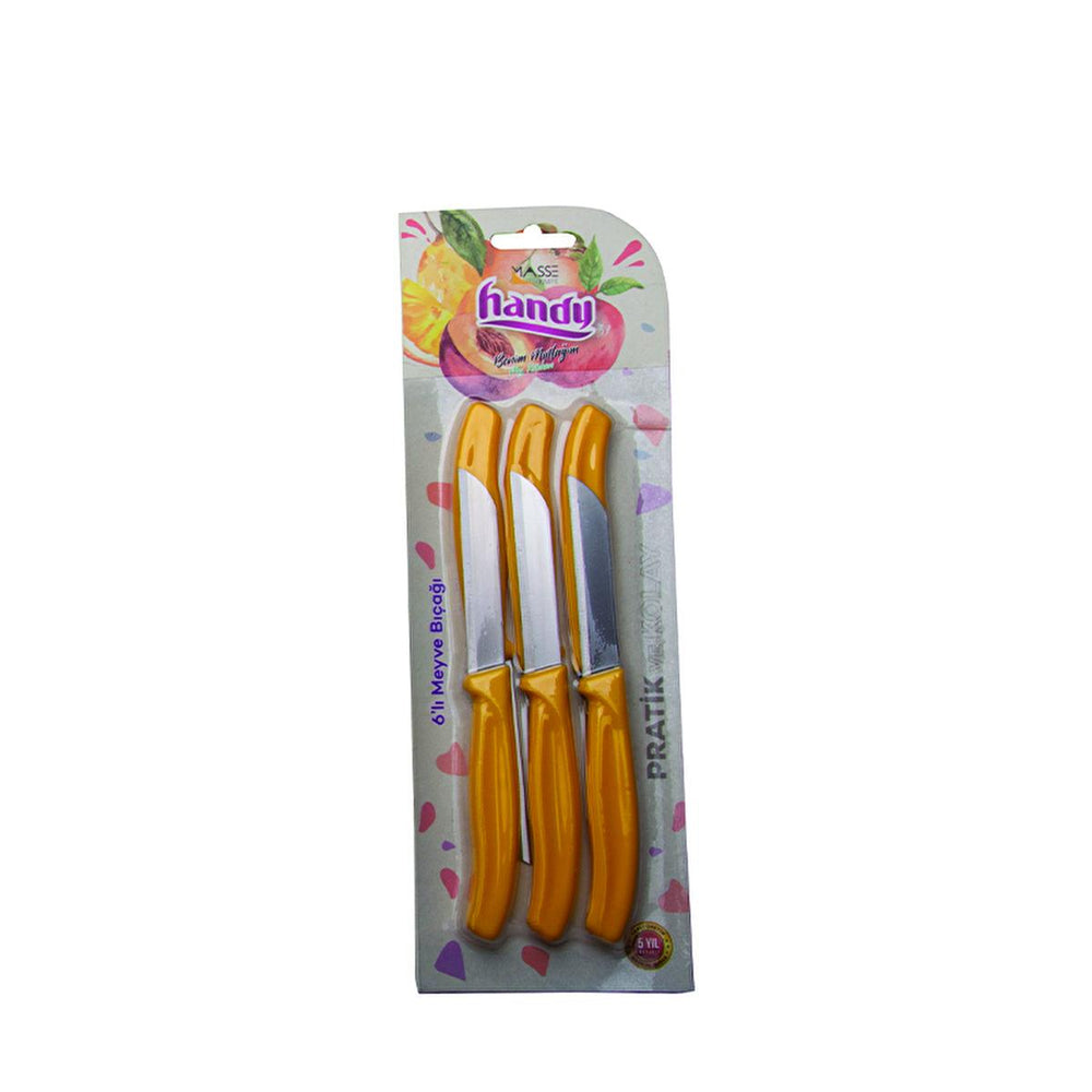 Masse 6-Piece Fruit Knife Set - Stainless Steel, Dishwasher Safe - Ideal for Home Cooks
